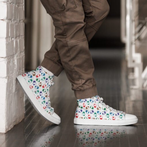 Men’s high top canvas shoes 01 - Image 6