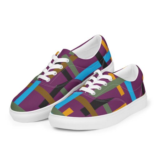 Women’s lace-up canvas shoes 02 - Image 5