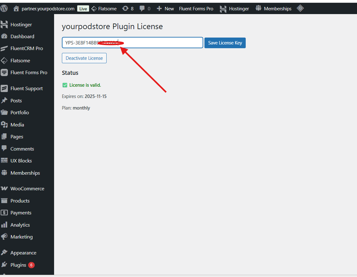 License Activation Screenshot