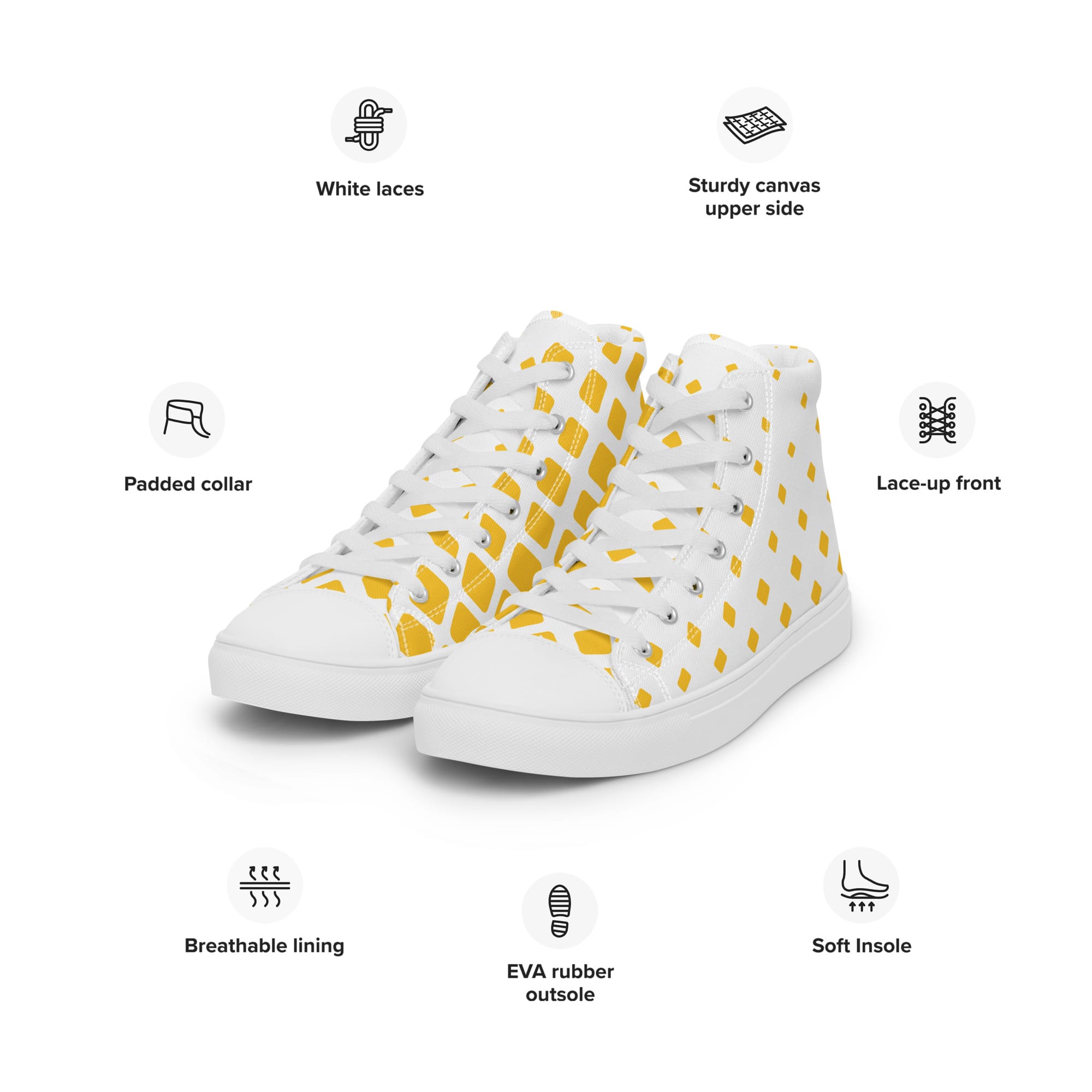 Men’s high top canvas shoes - Image 2